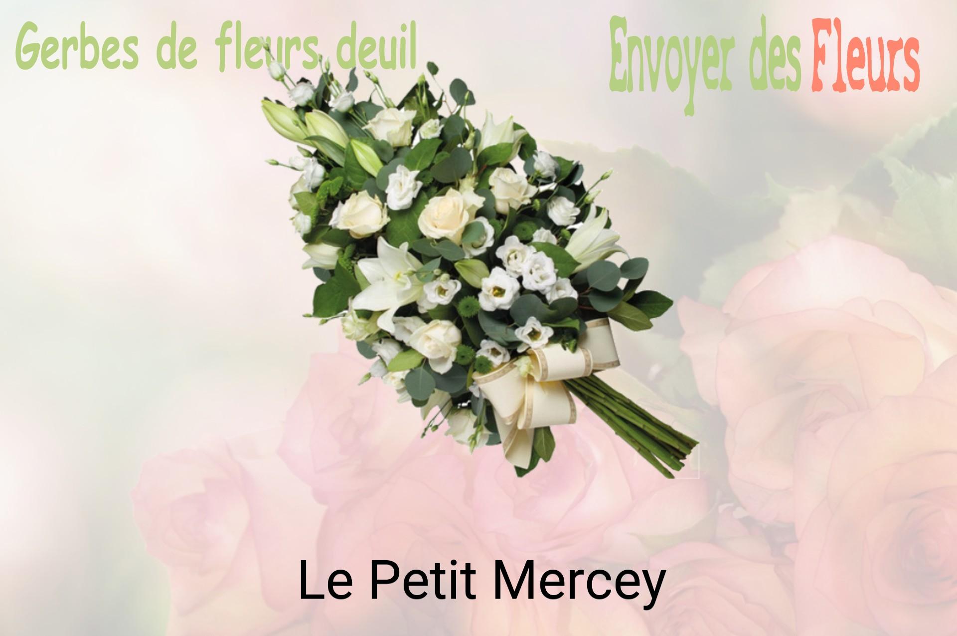 Gerbe de fleurs de deuil livrée à Le Petit-Mercey